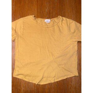 Vintage Yellow Cropped T-Shirt By Full Tilt
